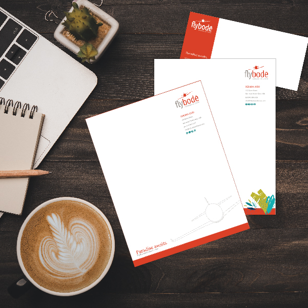 Fly Bode Brand Letterhead