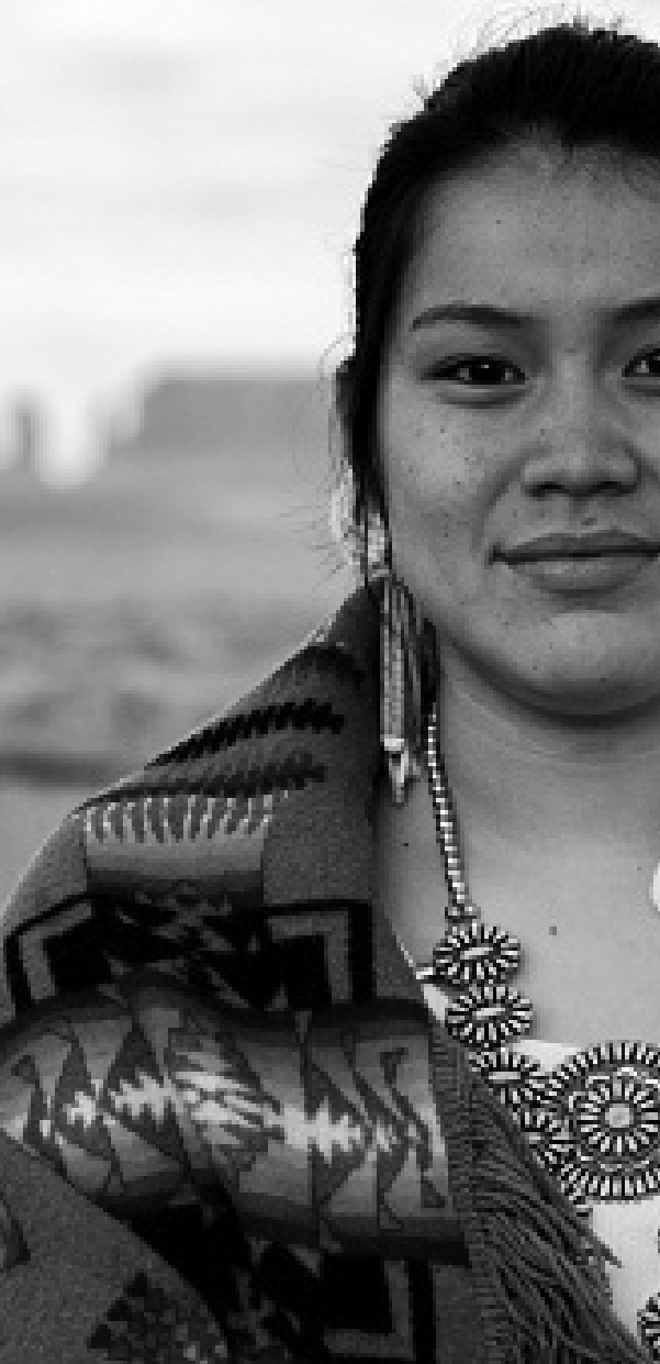 Native American Girl in Traditional Dress