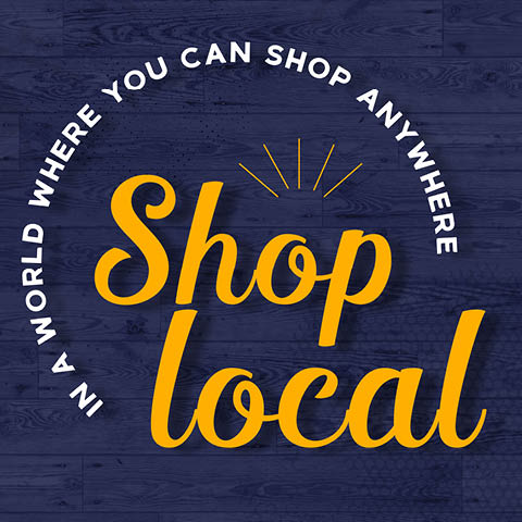 Shop local message