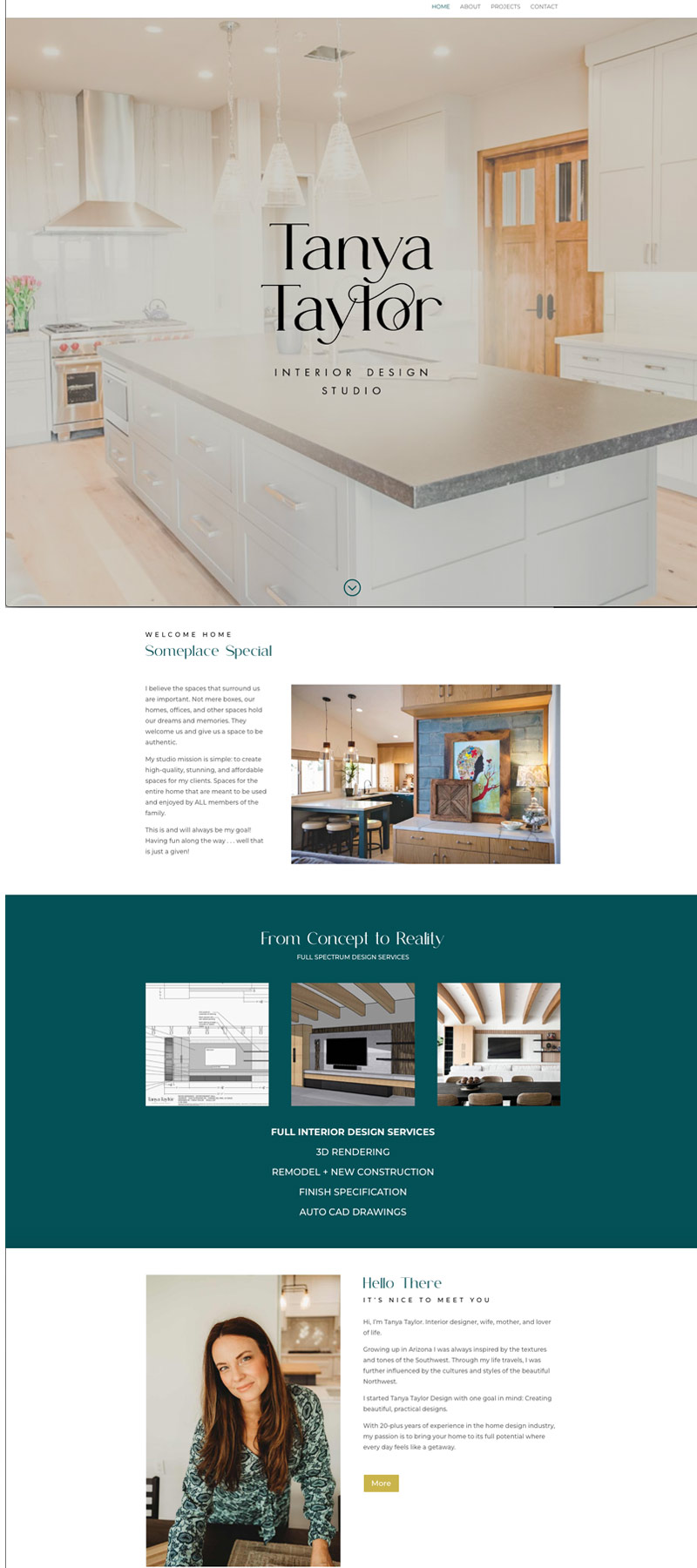Tanya Taylor Interior Design Studio website