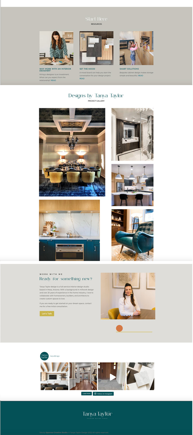 Tanya Taylor Interior Design Studio website